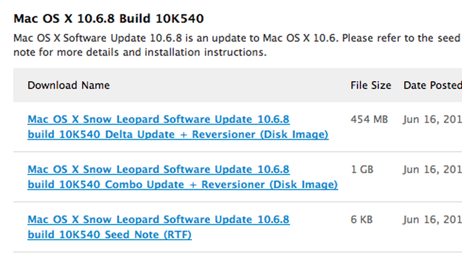 Snow Leopard Update 10.6 8 Download