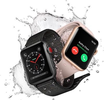 apple watch series 3 splash