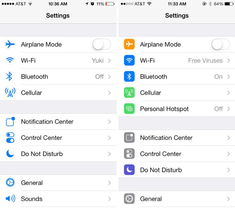 iOS 7 Beta 5 Tidbits: Icon Settings Redesign, New Control Center ...