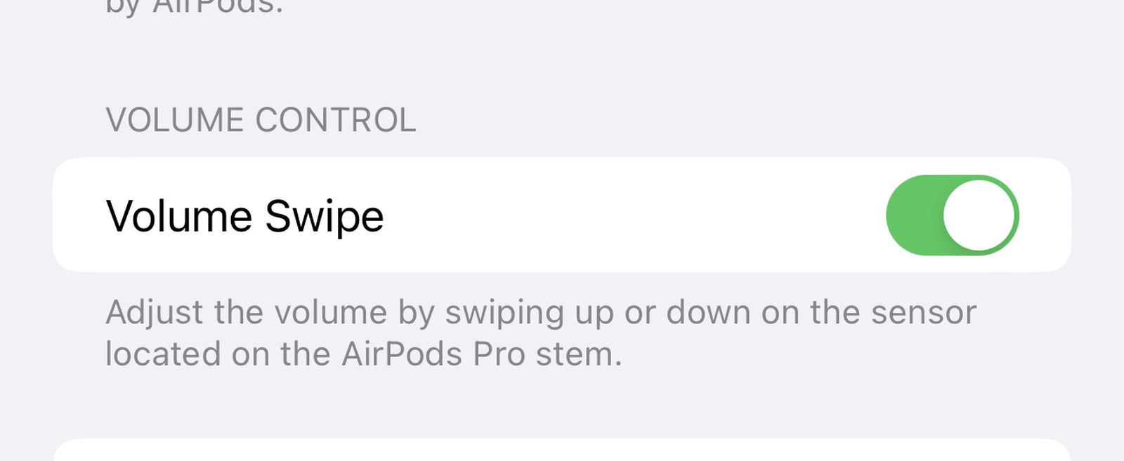 AirPods Pro 2 přepínač hlasitosti