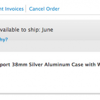 June Apple Watch Preparing for Shipment