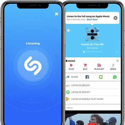 shazam iphone x