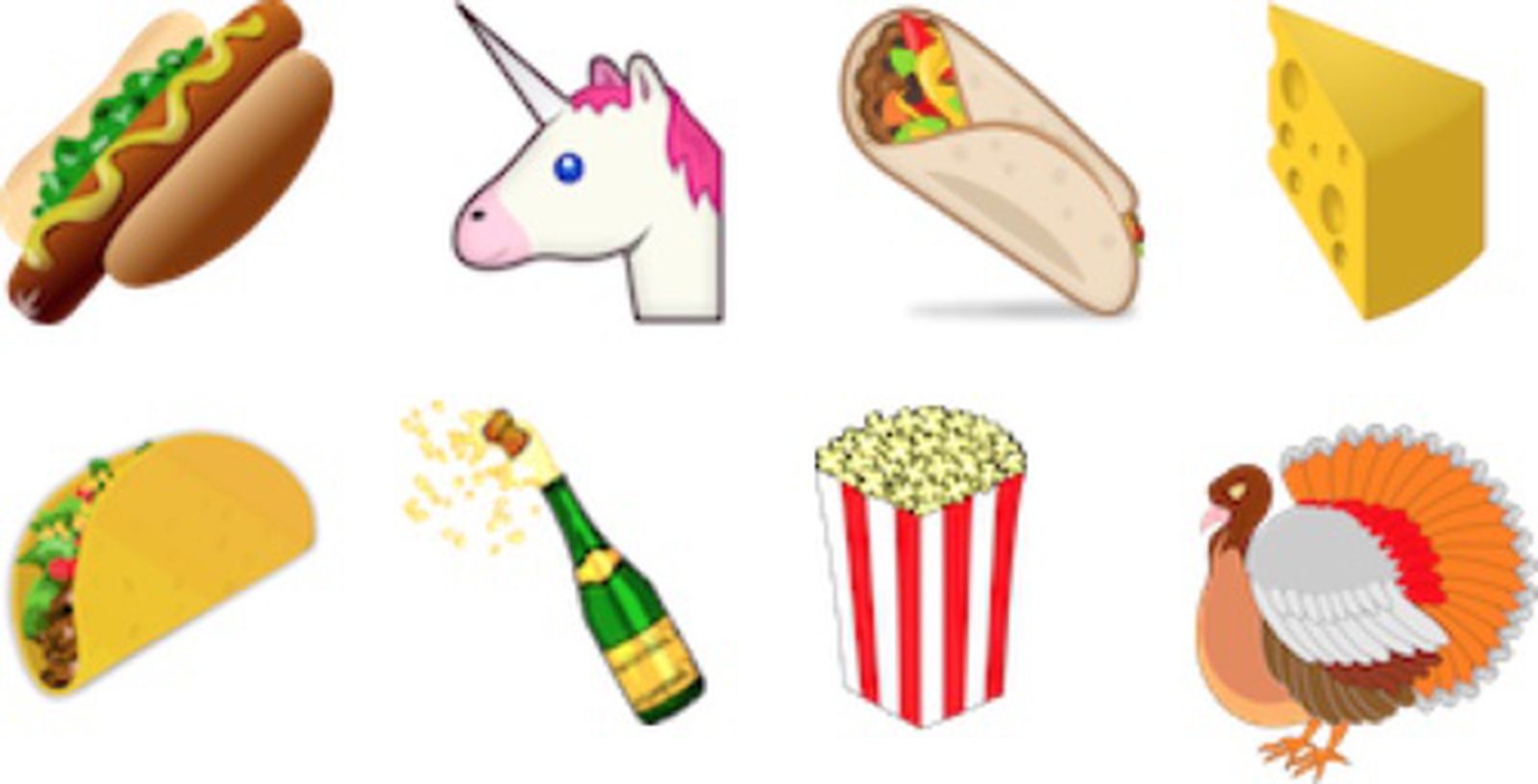 Moji Examples Unicode Consortium Releases Unicode 8 With Taco, Cheese and Unicorn ...