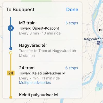 budapest apple maps transit 1