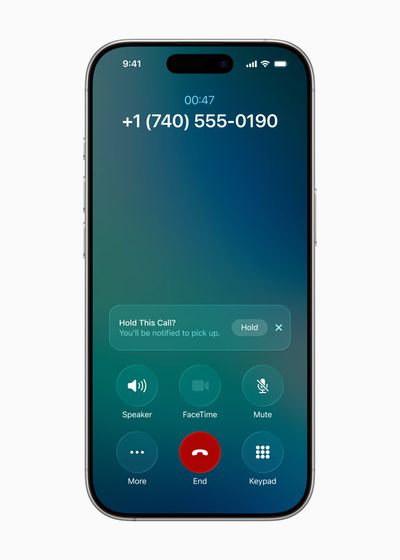Apple WWDC25 iOS 26 Apple Intelligence Hold Assist 250609