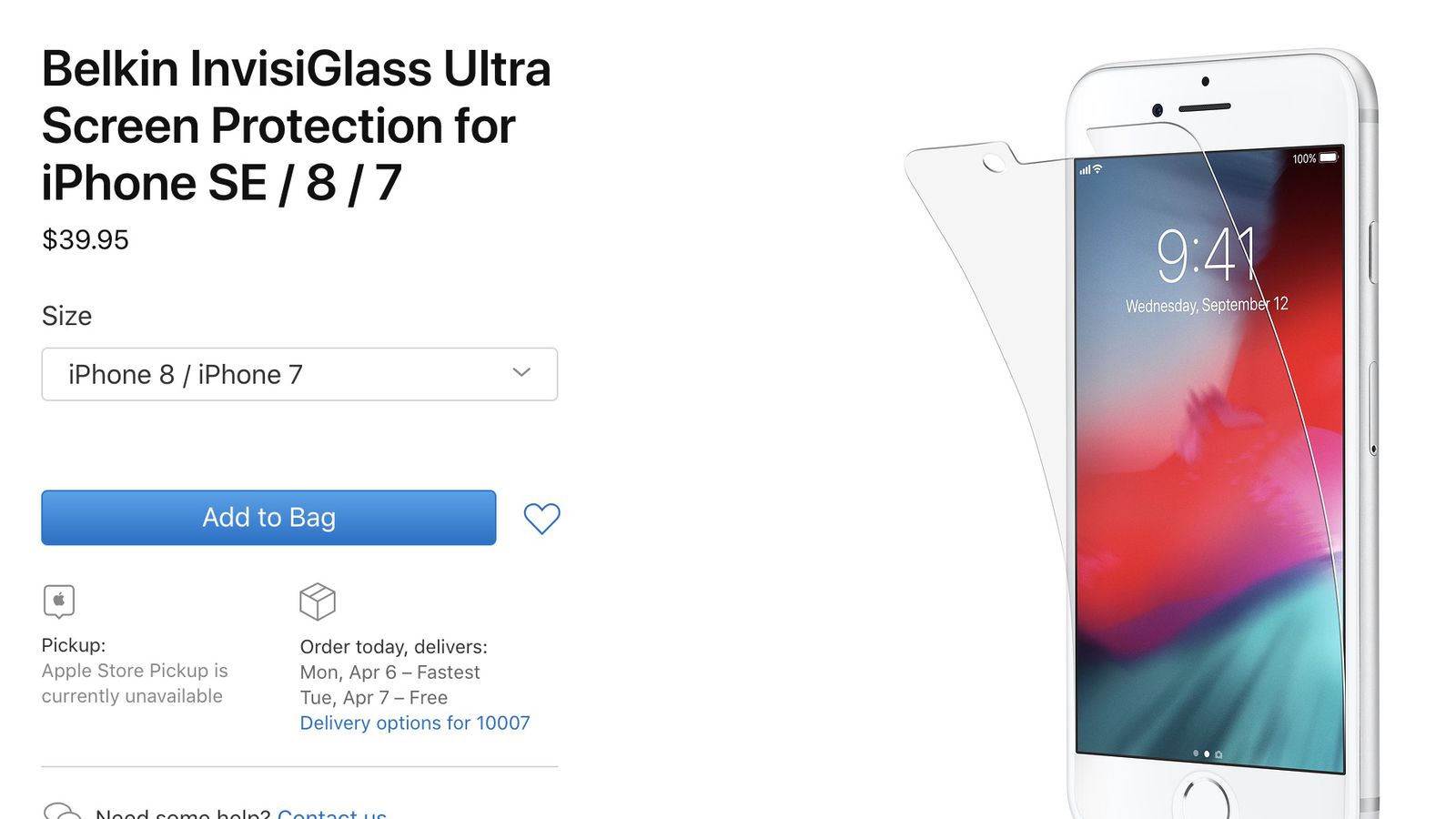 iPhone 8 Screen Protector Updated With 'iPhone SE' Compatibility on Apple's Store -