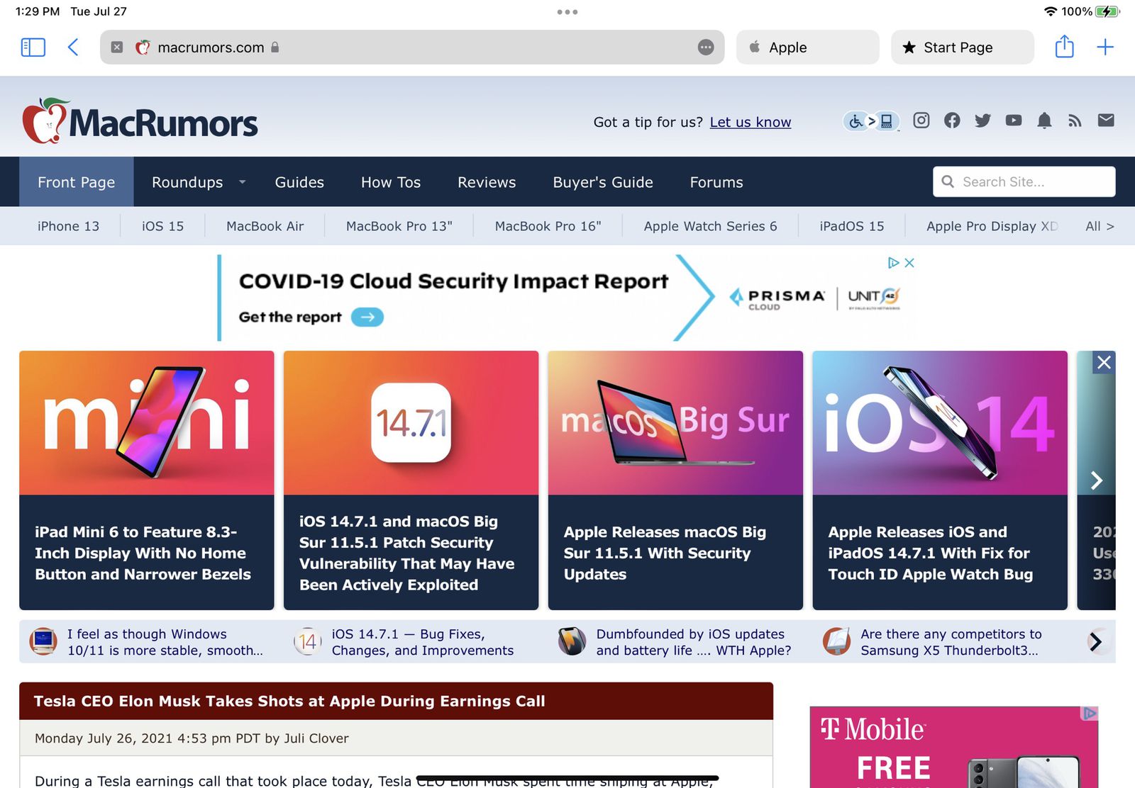 iPadOS 15 Gains macOS Monterey's Redesigned Safari Tab Interface ...