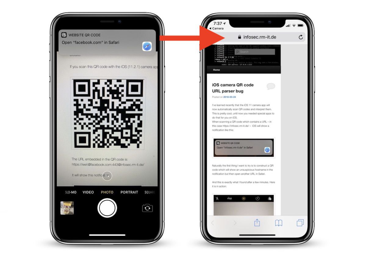 iOS 11 QR Code Vulnerability in Camera App Could Lead Users to