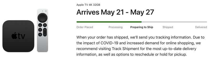 Apple TV 4K Orders Now Preparing to Ship Ahead of May 21 to 27 Delivery ...
