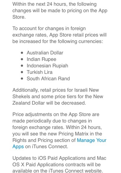 Apple To Raise App Store Prices In Australia India Indonesia Turkey And South Africa Macrumors