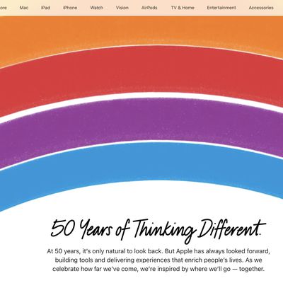 50th anniversary apple homepage