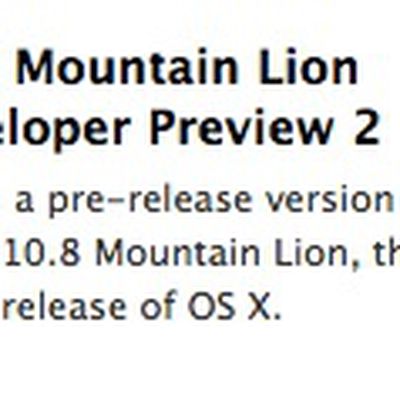 mountain lion developer preview 2