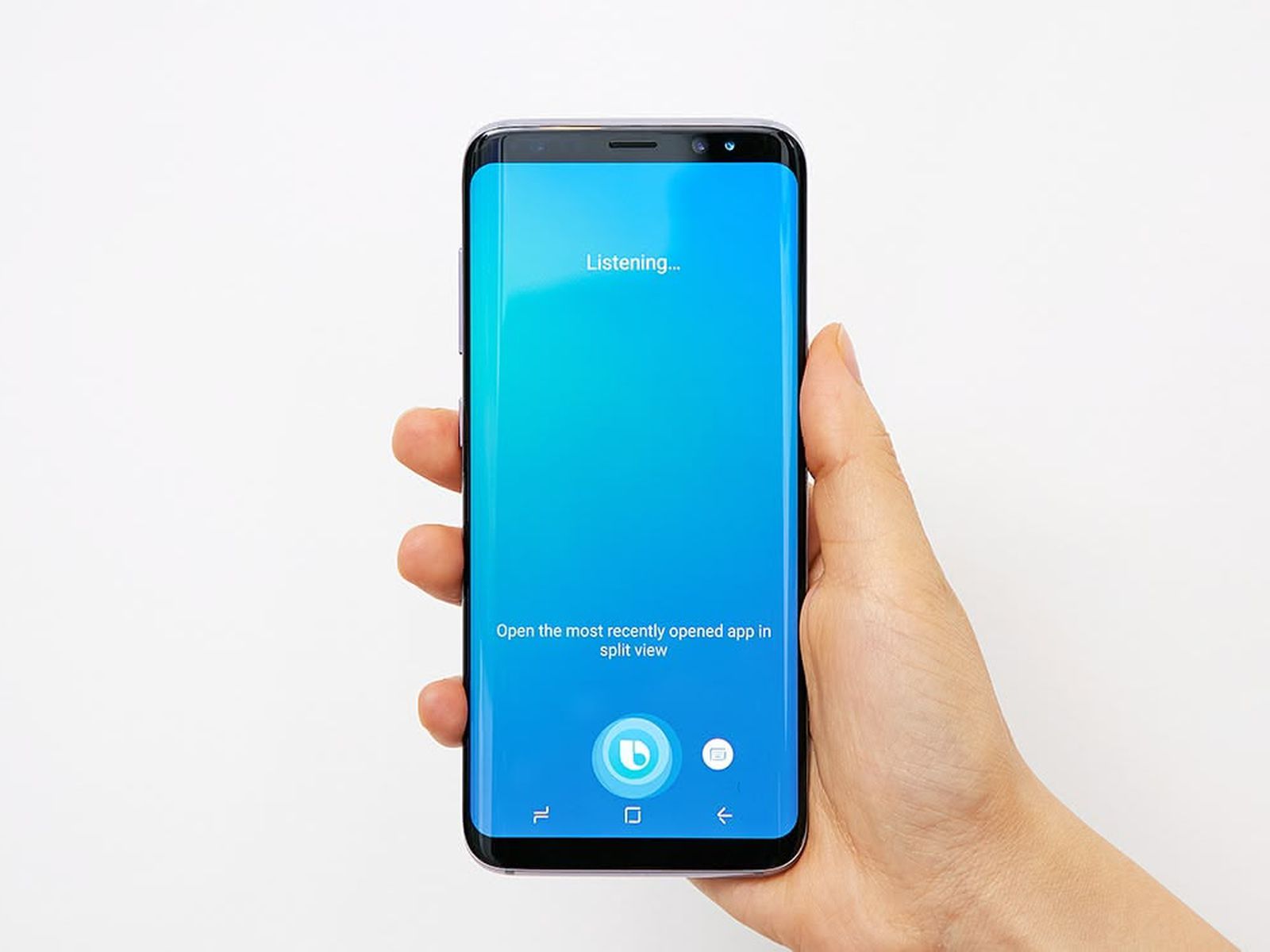 Bixby voice assistant in action