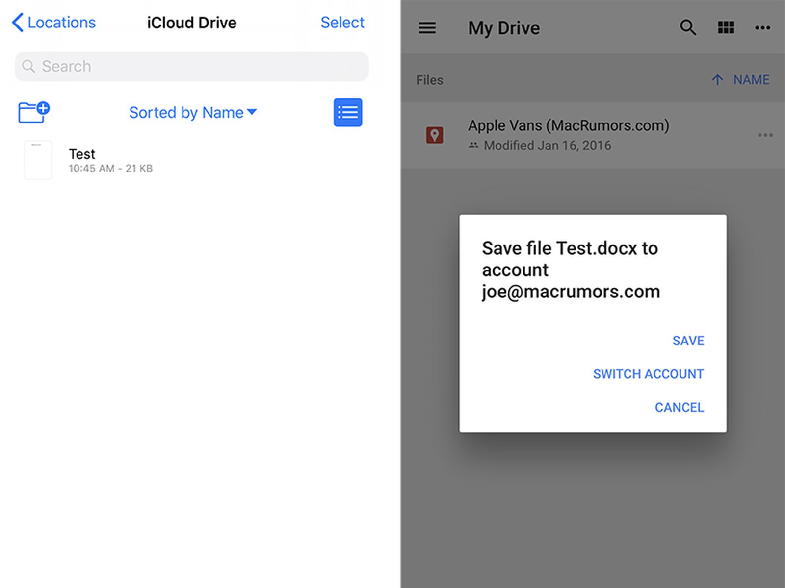 Google Drive Now Supports iOS 11's Files App - MacStories