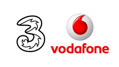Tres y Vodafone Logo Artículo