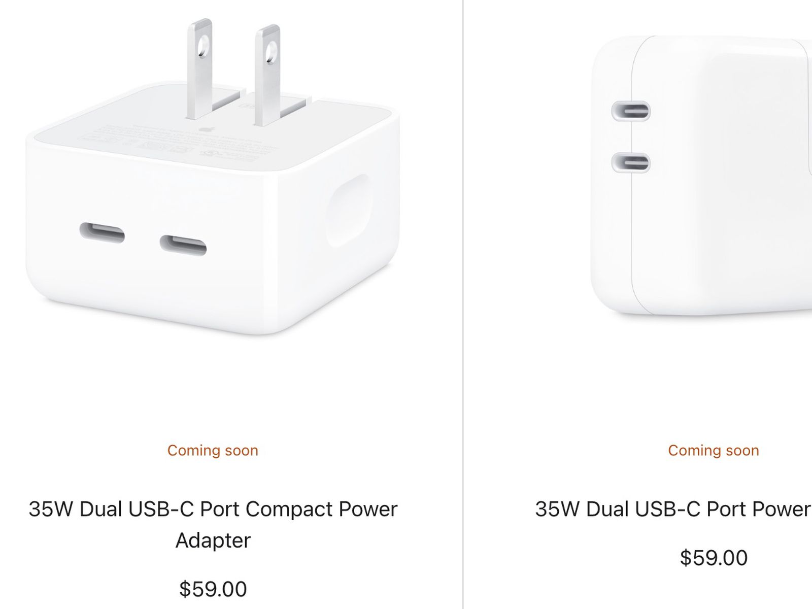 Apple Releasing 35W Power Adapter With Dual USB-C Ports in