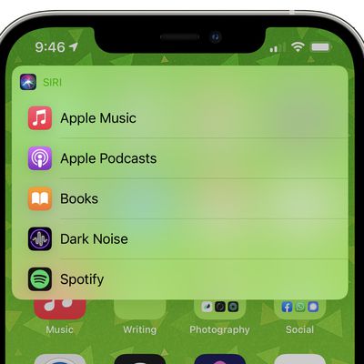 siri choose music service