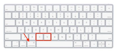 copy paste keyboard shortcut