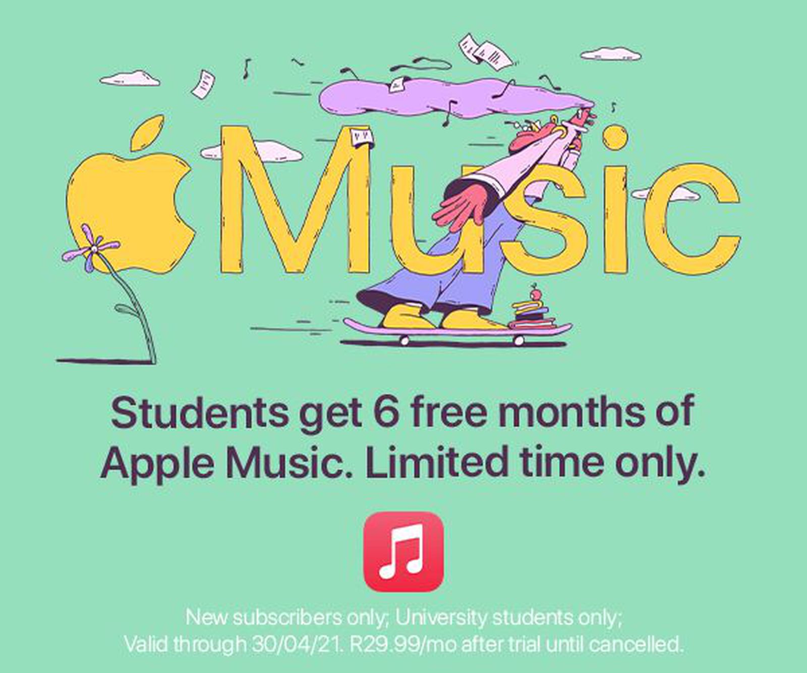 Apple Music Offering Six Month Free Trial To Students Until End Of April Macrumors