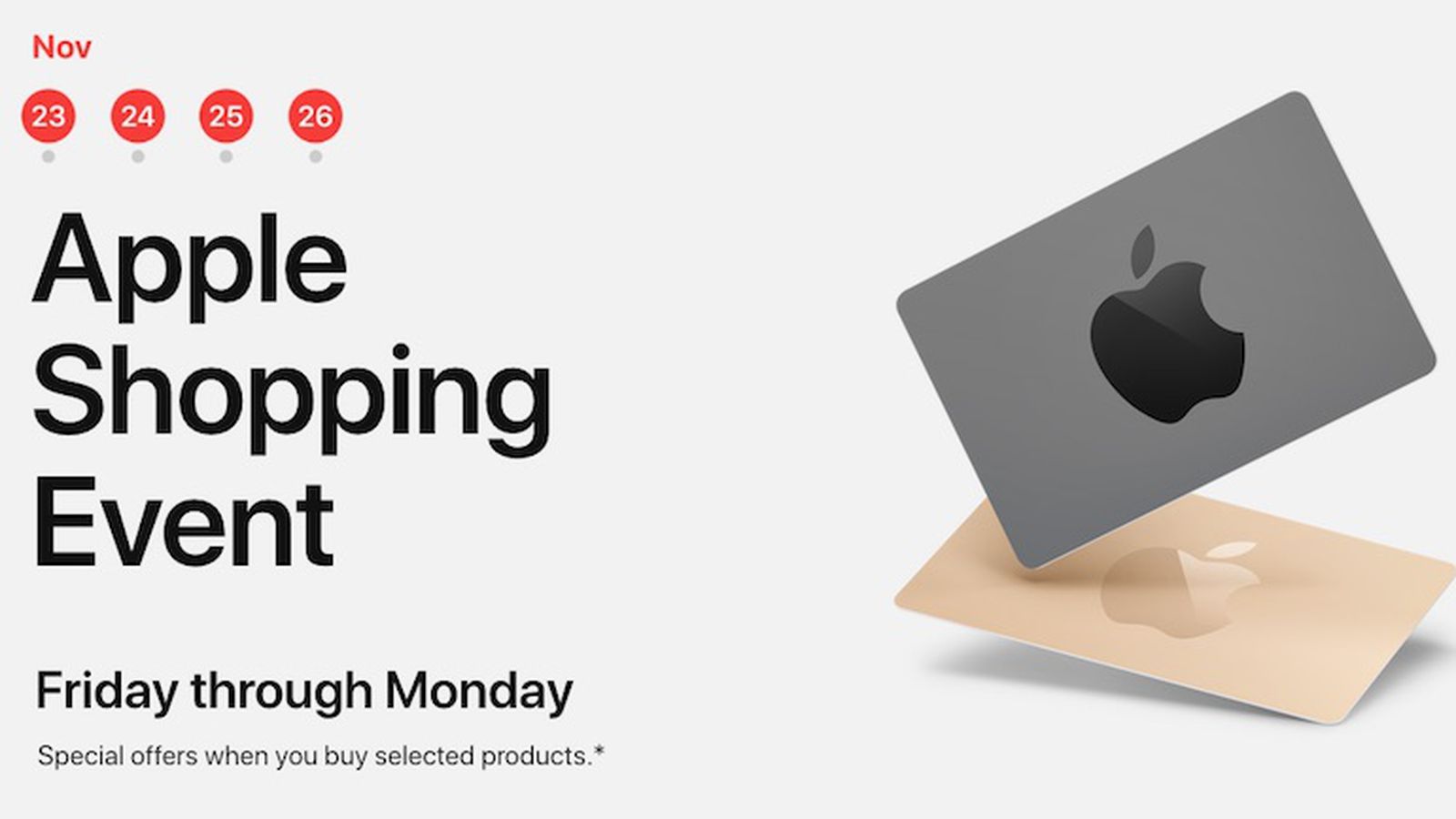 Apple Store hands out $200 gift cards during Black Friday/Cyber Monday sale