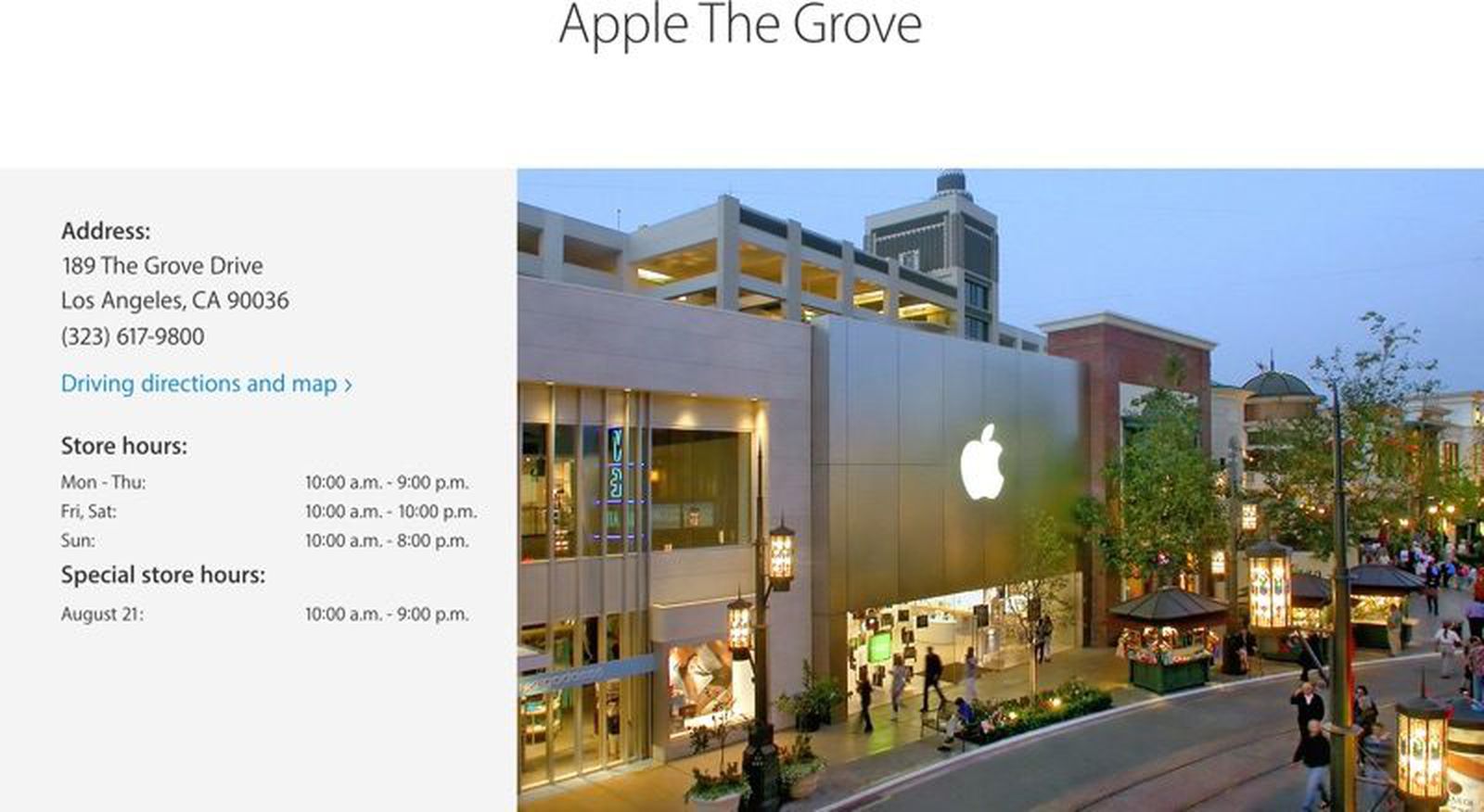 The Grove - Apple Store - Apple