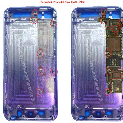 iphone 5s shell logic board overlay