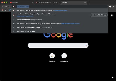 google chrome dark mode mac