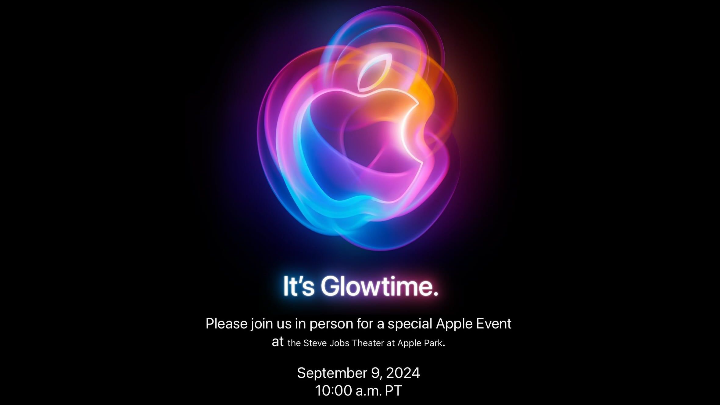 Мероприятие Apple объявлено на 9 сентября: «Пришло время Glowtime»