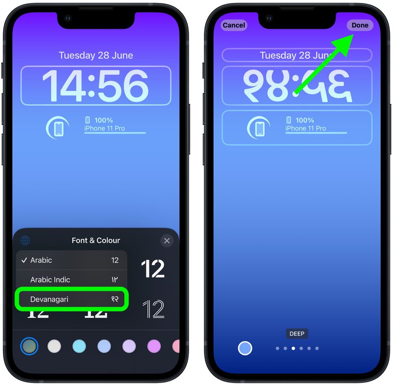 iOS 16: How to Change the Lock Screen Clock to Devanagari - MacRumors