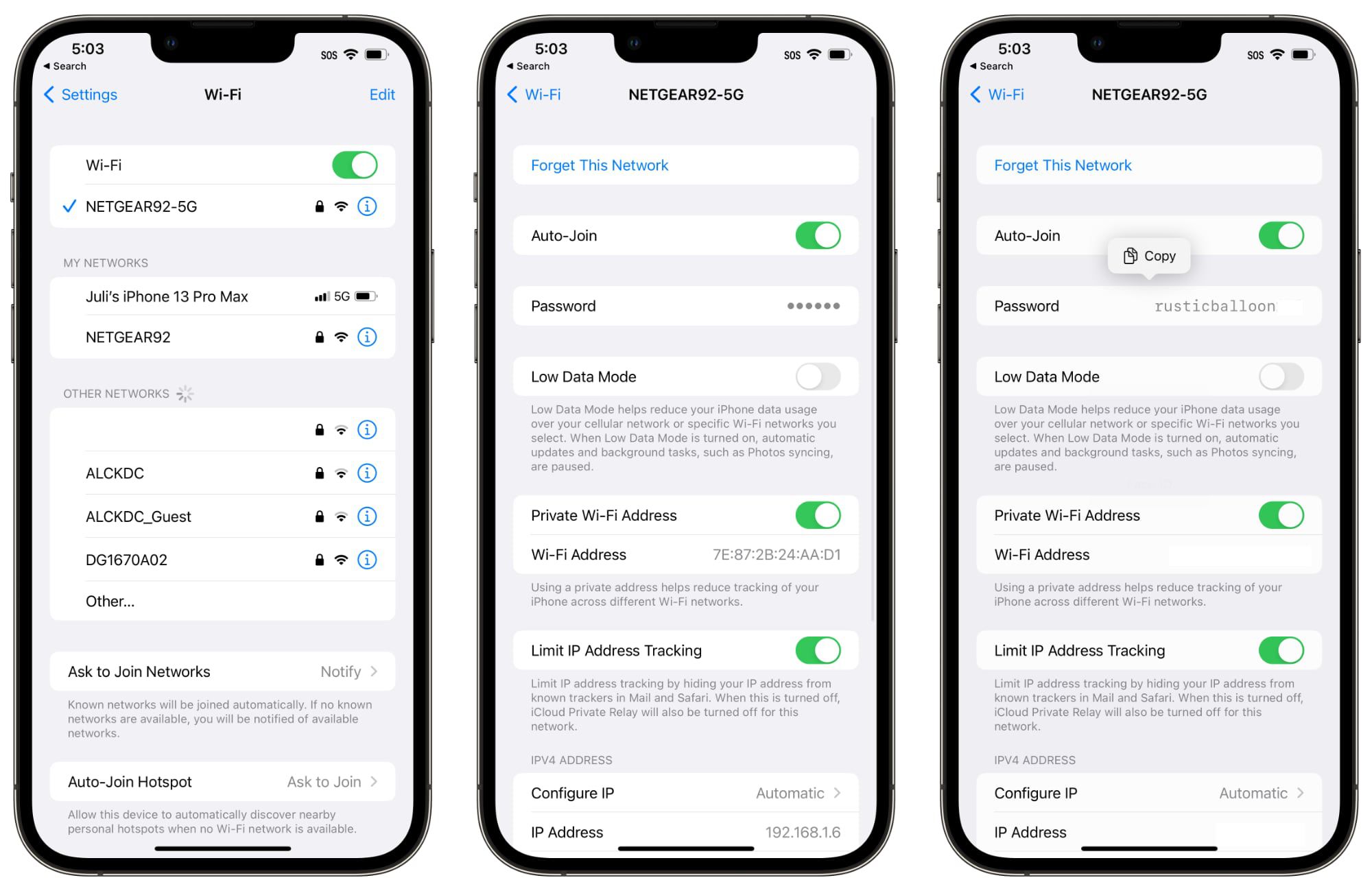 Passwords on iPhone