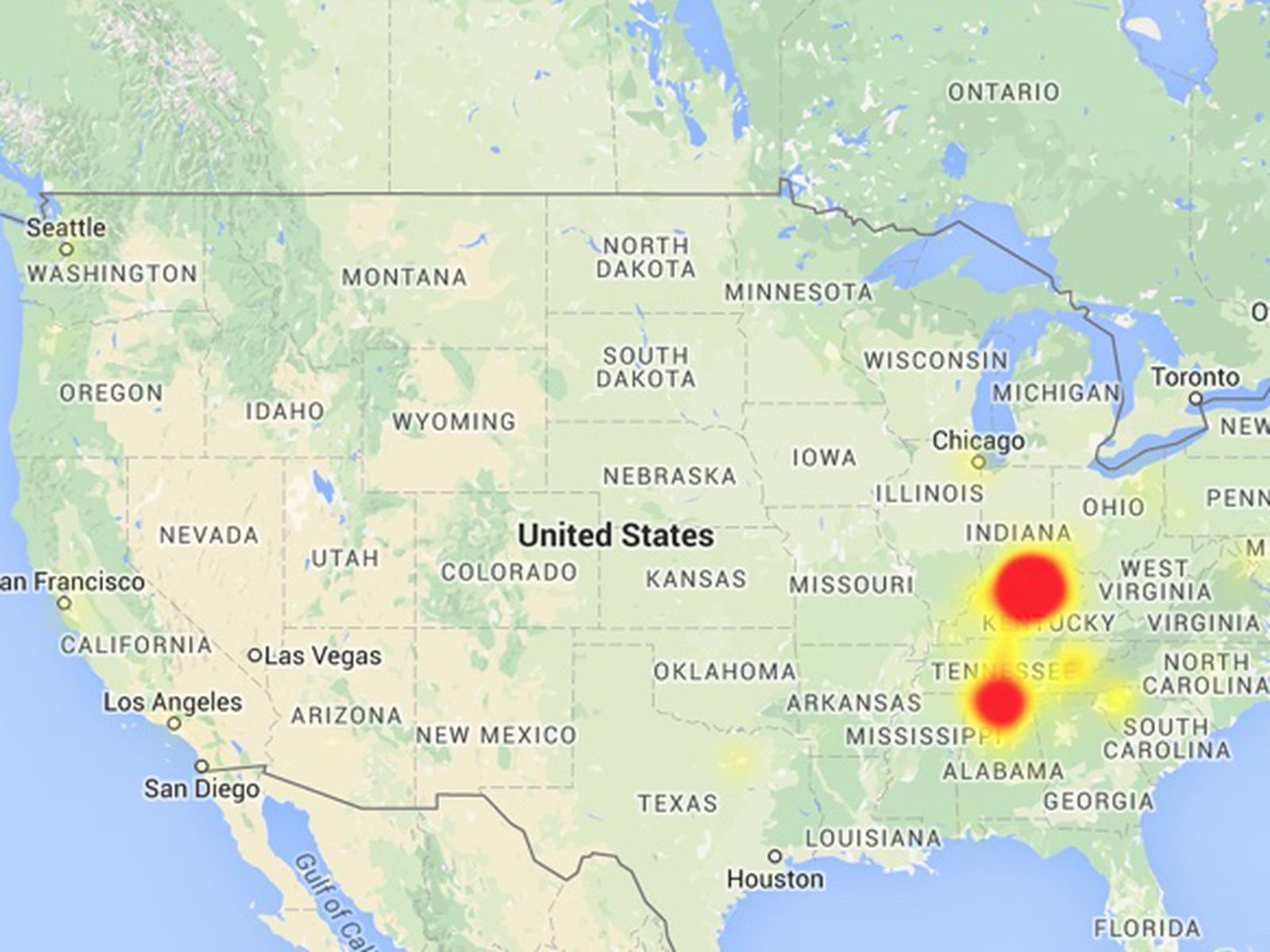 Att Outage Map Indiana Cellular Service Outage Affecting Users In Southeastern United States -  Macrumors