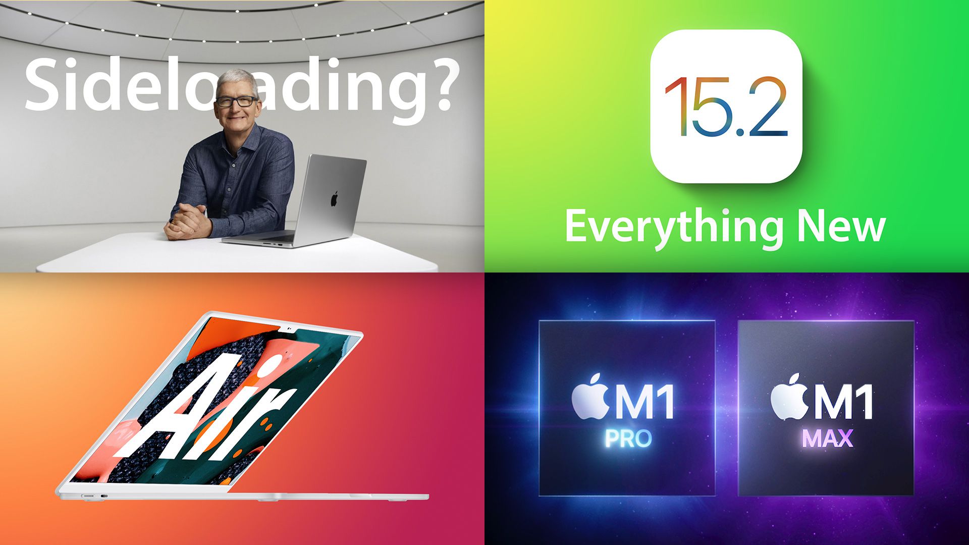 Top Stories: Tim Cook on Sideloading, iOS 15.2 Features, Apple Silicon Roadmap, ..
