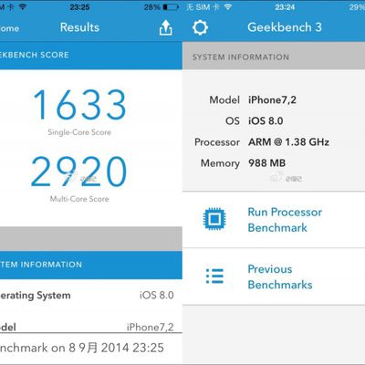 geekbench iphone6