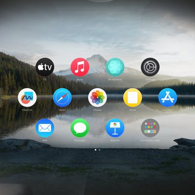 visionos home screen mt hood