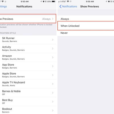 how to show preview ios 11