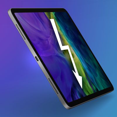 iPad Pro USB C Feature Purple Cyan