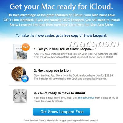 mobileme icloud free snow leopard