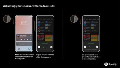 Spotify Blames Apple for Loss of iPhone Volume Button Control of Connected Devices