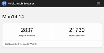 The Geekbench M2 Ultra