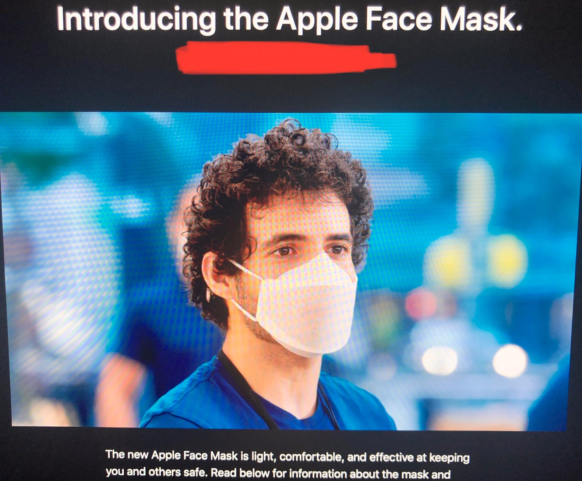 photo of Apple Designs Two Custom Face Mask Styles for Corporate and Retail Employees image