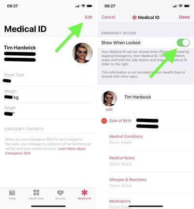 apple medical id edit
