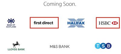 HSBC First Direct Apple Pay UK