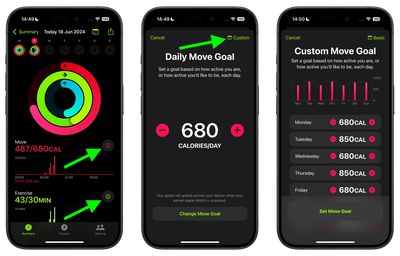 fitness app activity goals schedule