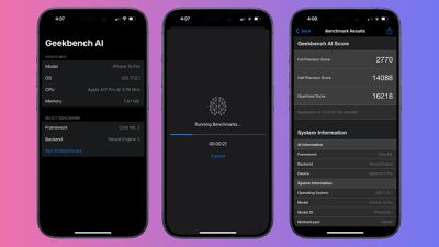Inteligencia artificial de Geekbench para iPhone