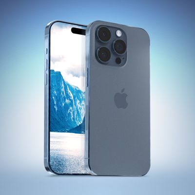 iPhone 15 Blue Three Quarters Perspective Feature