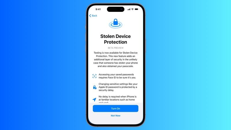 הגנה נוספת על הטלפון מפני גניבה ב-iOS 17.3