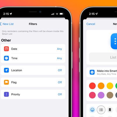 ios 15 reminders smart list feature