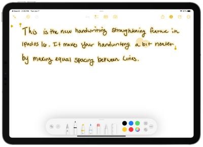 ipados 16 straighten after - iPadOS 16 ویژگی صاف کردن دست خط را اضافه می کند تا نوشتار شما را زیباتر کند