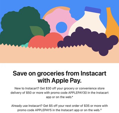 apple pay promo instacart