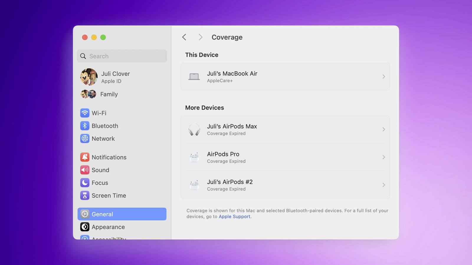 Mac Coverage Map macOS Sonoma 14.1 Features New Warranty Coverage Section in System ...